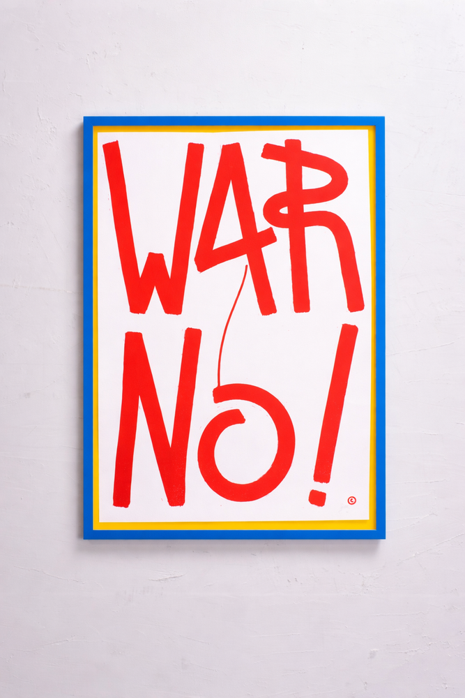 »WAR NO!«  Signierter Siebdruck von SP38