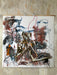 Figurative Zeichnung in farbiger Kreide auf Papier vom irischen Künstler David Hedderman, 100 × 100 cm, präsentiert von Frameworks Berlin.