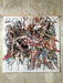Abstraktes Porträt mit farbiger Kreide auf Papier vom irischen Künstler David Hedderman, 100 × 100 cm, ausgestellt bei Frameworks Berlin.